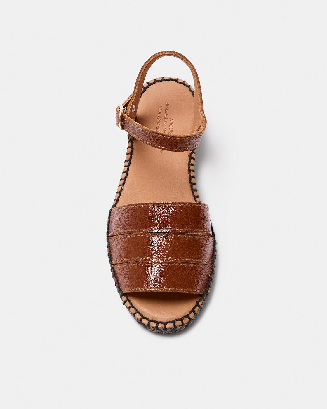 아라키스 브라운 에나멜 가죽